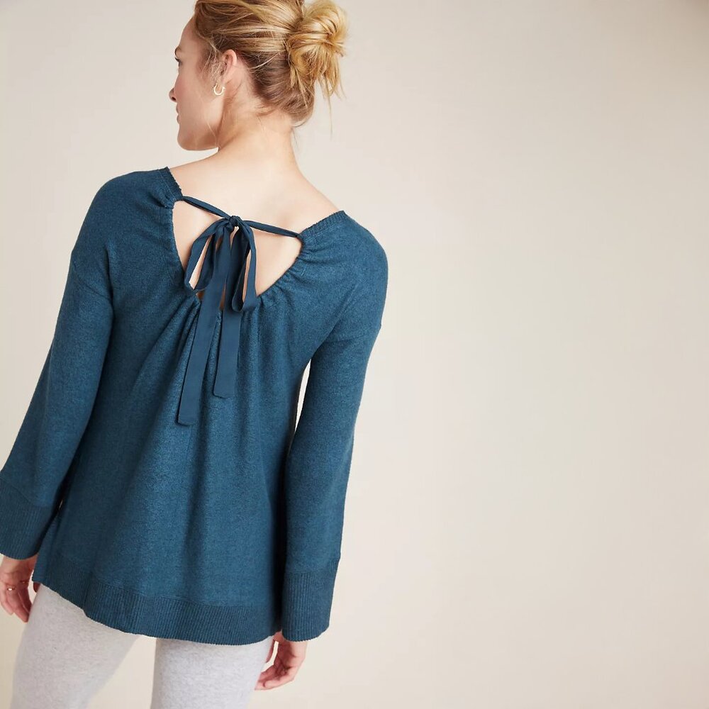 Anthropologie Saturday Sunday Kiera Tie-Back Hacci Top - sz Small